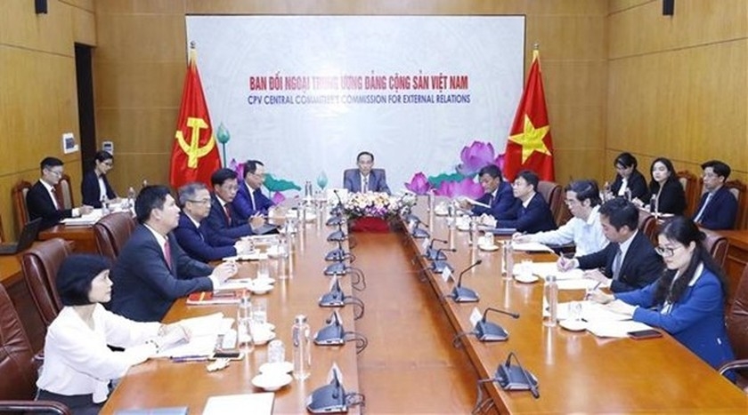 越南共产党代表团以视频形式出席了中国共产党与世界马克思主义政党论坛。（图：越通社）