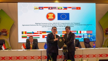 东盟与欧盟签署全球首项跨地区航空运输协议