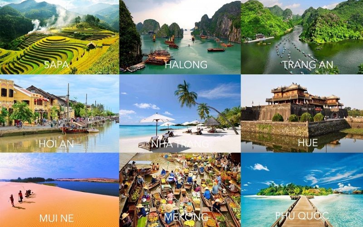 越南旅游景点。