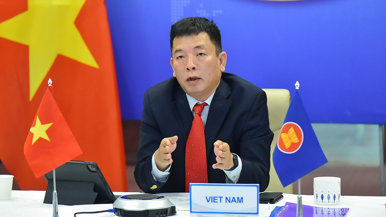 越南代表团代理团长武胡大使。
