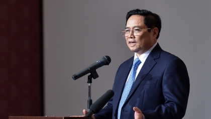 越南政府总理范明政会见了日本国际协力机构主席
