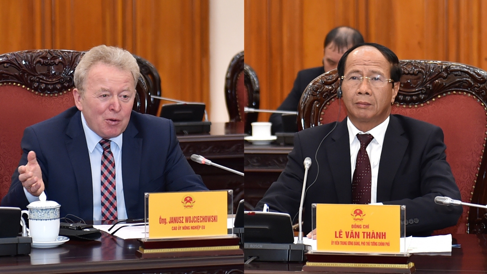 越南政府副总理黎文成会见欧盟农业委员沃伊切霍夫斯基