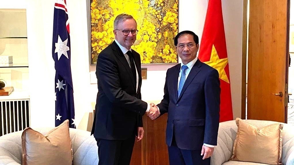 越南外交部长裴青山会见澳大利亚总理安东尼·阿尔巴尼斯