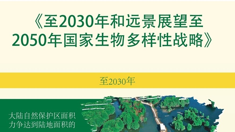 《至2030年和远景展望至2050年国家生物多样性战略》