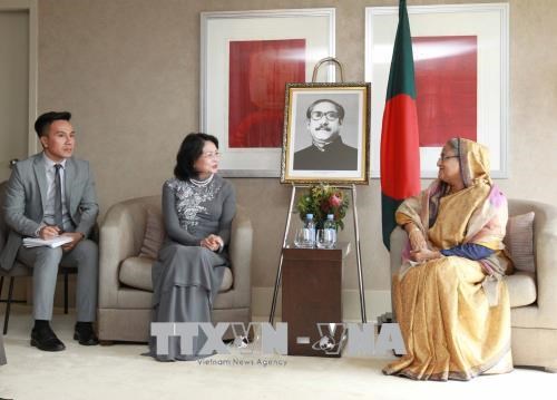 国家副主席邓氏玉盛会见孟加拉国总理谢赫•哈西娜