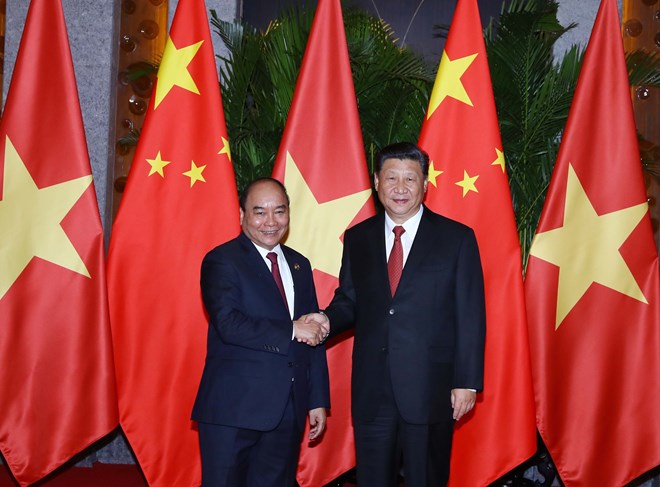 越南政府总理阮春福会见中共中央总书记、中国国家主席习近平