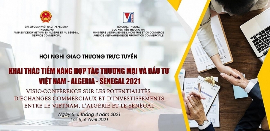 2022年越南 – 阿尔及利亚线上贸易对接会。图自congthuong.vn