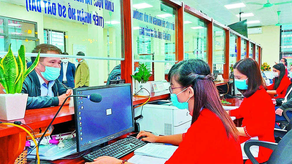 北江省协和县提供一站式服务。图自bacgiang.gov.vn