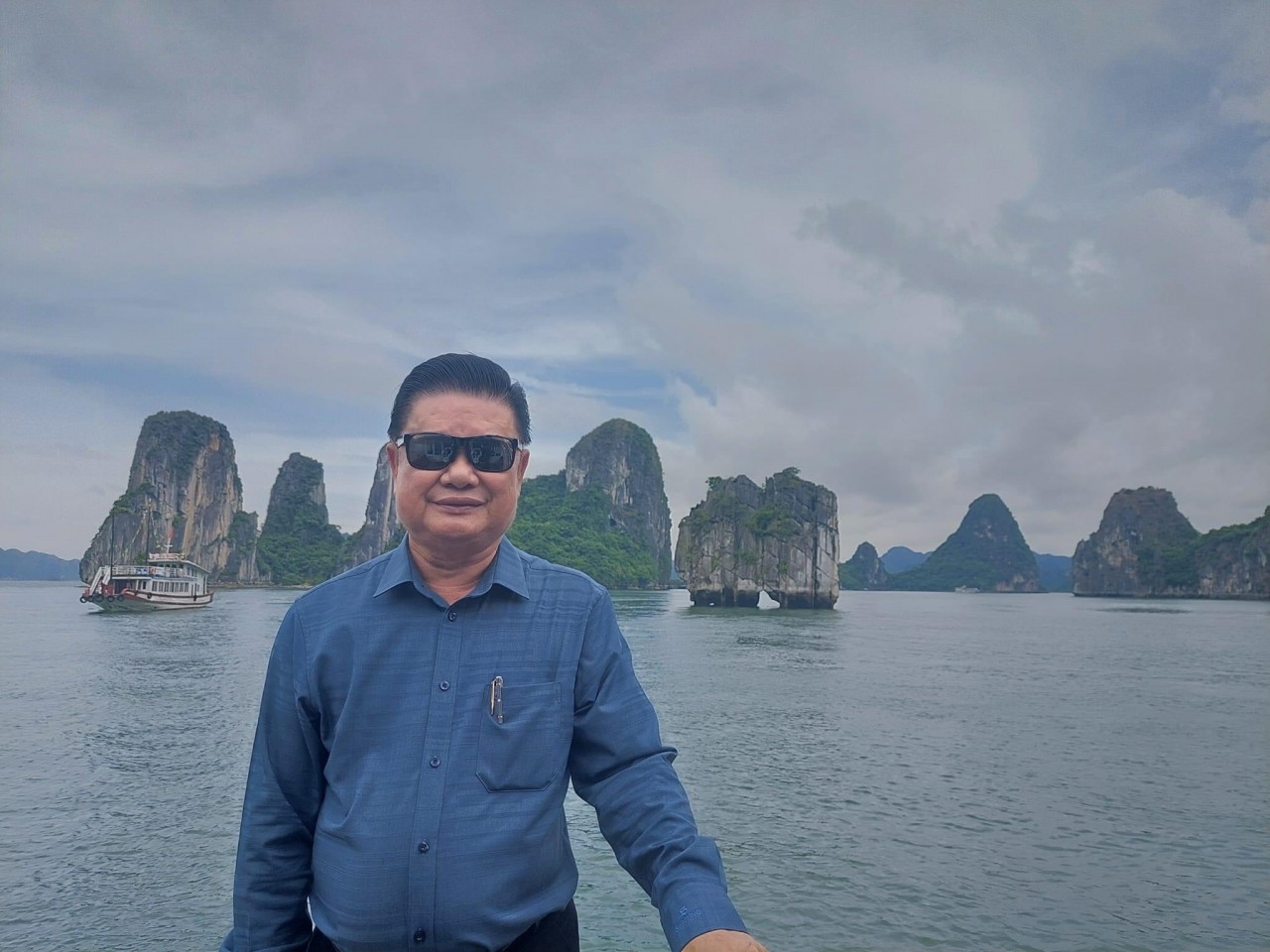 旅居老挝首都万象越南人协会主席黎文未。